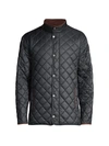 Peter Millar Suffolk Microfibre-trimmed Quilted Shell Jacket In Black