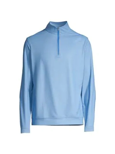 Peter Millar Perth Terry Half-zip Sweatshirt In Cape Blue