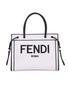 FENDI Medium Logo Canvas Tote