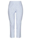 Piazza Sempione Audrey Abstract-print Straight-leg Crop Pants In Pastel Blue