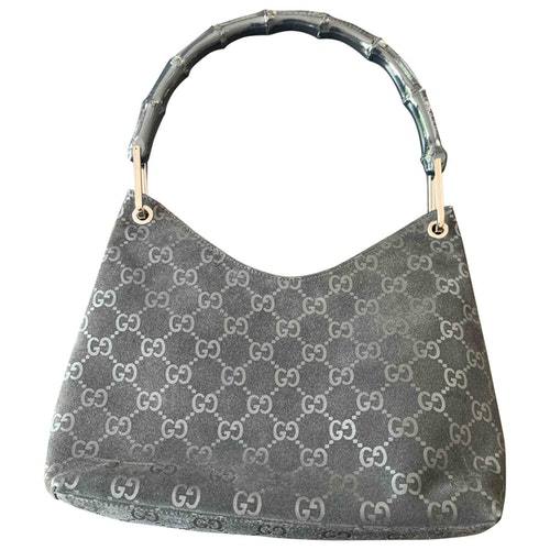 Pre-Owned Gucci Black Suede Handbag | ModeSens