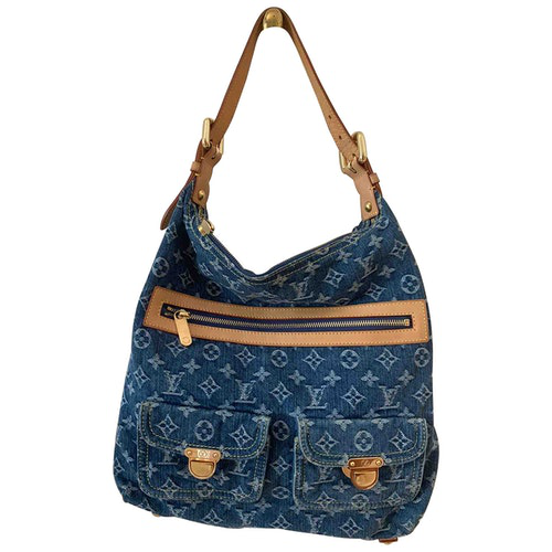 Pre-Owned Louis Vuitton Baggy Blue Denim - Jeans Handbag | ModeSens