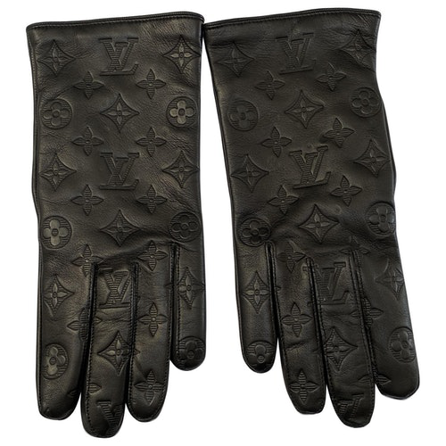 Louis Vuitton Black Leather Gloves