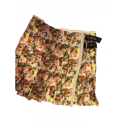 Pre-owned Msgm Mini Skirt In Multicolour