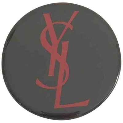 Pre-owned Saint Laurent Black Metal Pins & Brooches