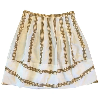 Pre-owned Bcbg Max Azria White Cotton Skirt