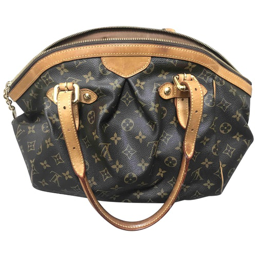 Pre-Owned Louis Vuitton Tivoli Brown Cloth Handbag | ModeSens
