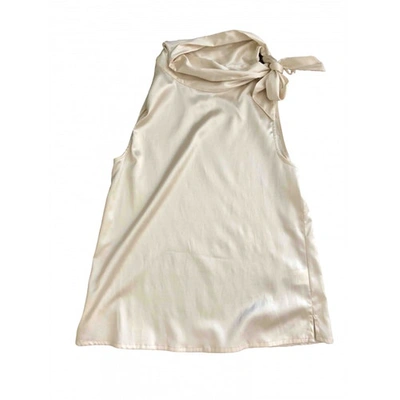 Pre-owned Merci Beige Silk  Top