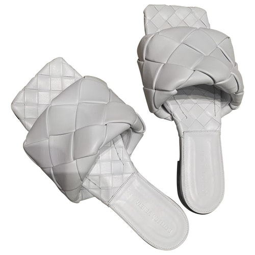 bottega white sandals