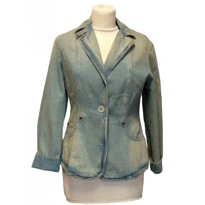 Pre-owned Dkny Blue Cotton Jacket