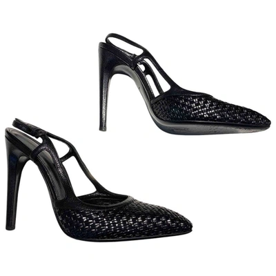 Pre-owned Bottega Veneta Leather Heels In Black