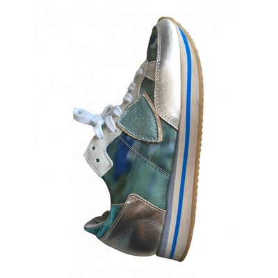 Pre-owned Philippe Model Blue Cloth Trainers
