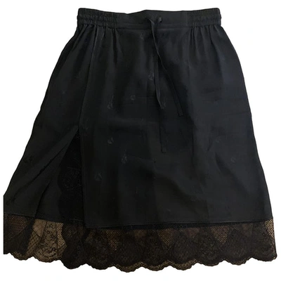 Pre-owned Zadig & Voltaire Black Silk Skirt