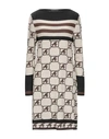 Alberta Ferretti Midi Dresses In Sand
