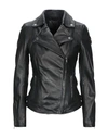 Muubaa Admiral Quilted Leather Biker Jacket In Black