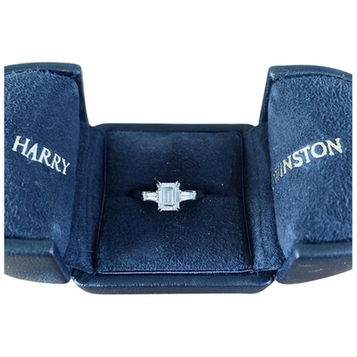 Pre-owned Harry Winston Platinum Ring In Silver