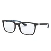 Ray Ban Rb8906 Eyeglasses Shiny Black Frame Clear Lenses 54-21 In Shiny Black