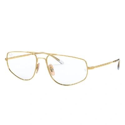 Ray Ban Rb6455 Eyeglasses Gold Frame Clear Lenses 57-22