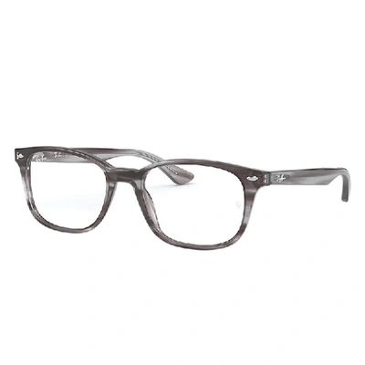 Ray Ban Rb5375 Eyeglasses In Striped Grey