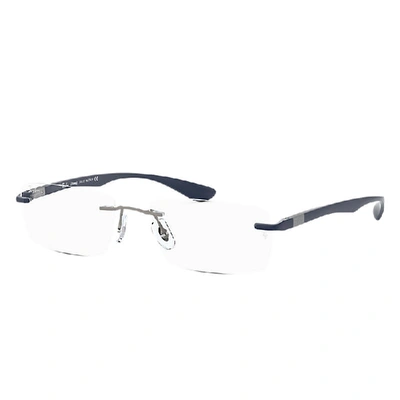 Ray Ban Rb8724 Eyeglasses Sand Blue Frame Clear Lenses 56-17 In Sand Blau