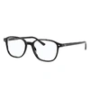 Ray Ban Leonard Optics Eyeglasses Black Frame Clear Lenses Polarized 49-17 In Black