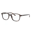 Ray Ban Leonard Optics Eyeglasses Tortoise Frame Clear Lenses Polarized 49-17 In Havana