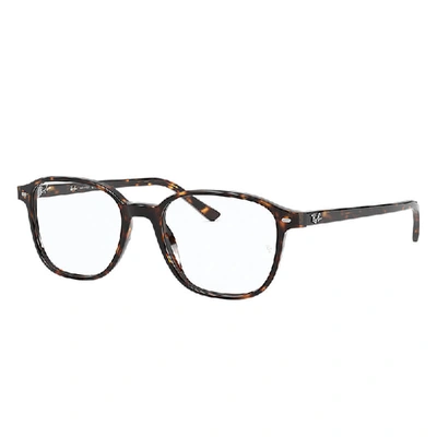 Ray Ban Leonard Optics Eyeglasses Tortoise Frame Clear Lenses Polarized 49-17 In Havana