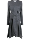 JW ANDERSON TIE FRONT MERINO KNITTED DRESS