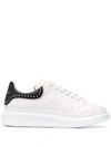Alexander Mcqueen White & Black Studded Oversized Sneakers In White