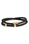 Miansai Double Wrap Rope Bracelet In Solid Black