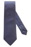 Eton Microdot Silk Tie In Brown