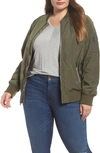 Levi's Plus Size Trendy Melanie Bomber Jacket In Army Green