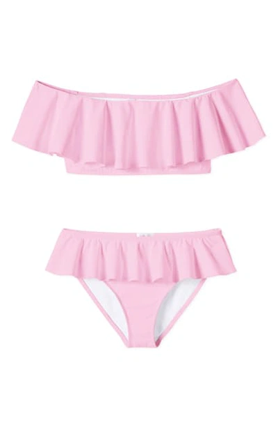 Stella Cove Kids' Little Girl's & Girl's 2-piece Ruffle Bikini Set In Pink
