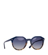 Tory Burch Logo-temple Sunglasses In Navy Blue