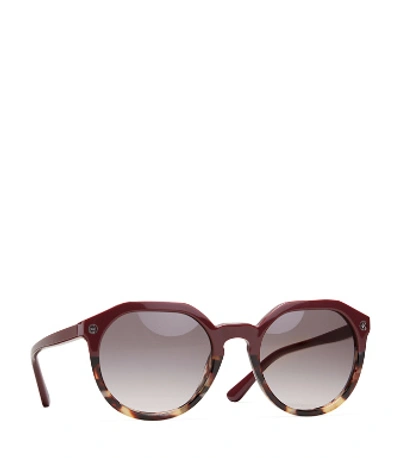 Tory Burch Logo-temple Sunglasses In Bordeaux