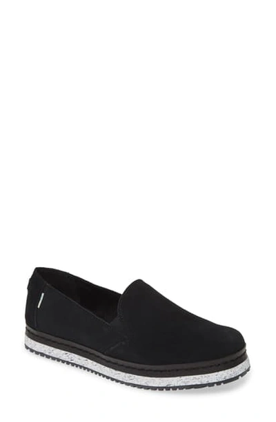 Toms Palma Leather Slip-on Sneaker In Black Suede