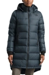 The North Face Metropolis Iii Hooded Water Resistant Down Parka In Urban Navy