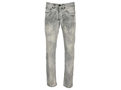 Pre-owned Off-white Slim Fit Denim Jeans Dark Grey/washed Black