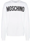 Moschino Cotton Sweatshirt With Logo In Fancy White