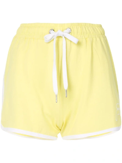 Fila Drawstring-waist Logo Shorts In Yellow
