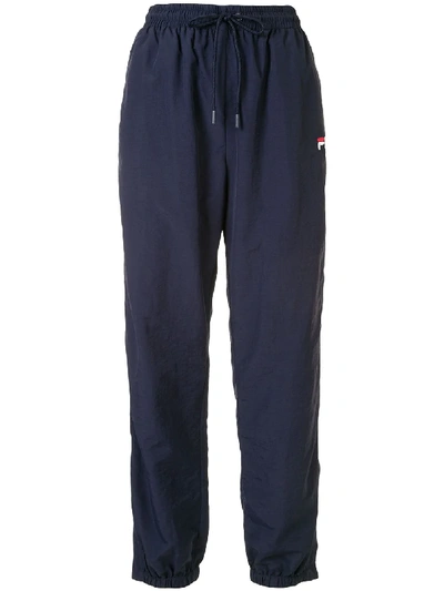 Fila Logo Side-panel Tracksuit Bottoms In Blue