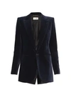 Saint Laurent Velvet Jacket In Encre