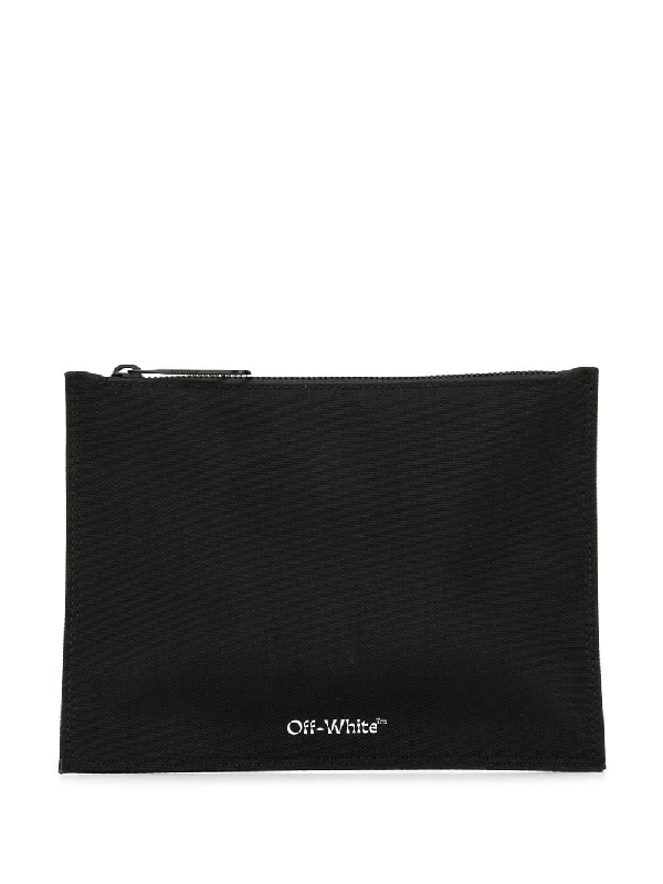 Off-white Logo Clutch Bag In Black | ModeSens
