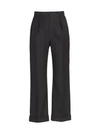 SAINT LAURENT WOMEN'S CROPPED PLEATED WOOL trousers,0400012804144
