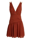 AIIFOS Emily Pleated Chiffon Mini Dress,060053254010