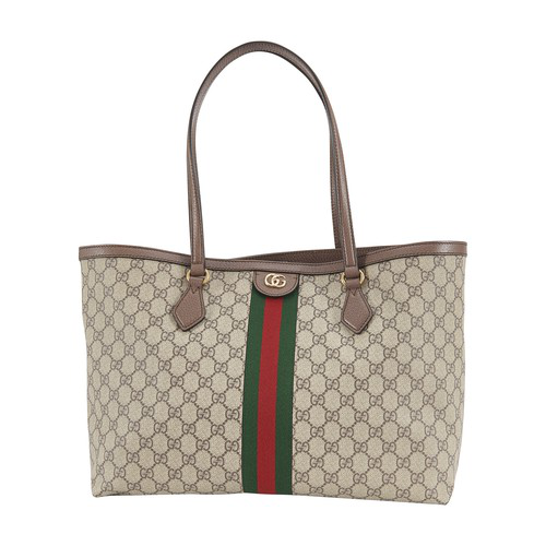 Gucci Ophidia Tote Bag In Beige Ebony/web | ModeSens