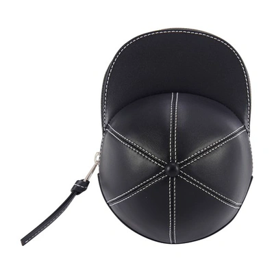 Jw Anderson Black Leather Cap Nano Bag