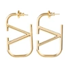 Valentino Garavani Open Logo Earrings In Oro 18
