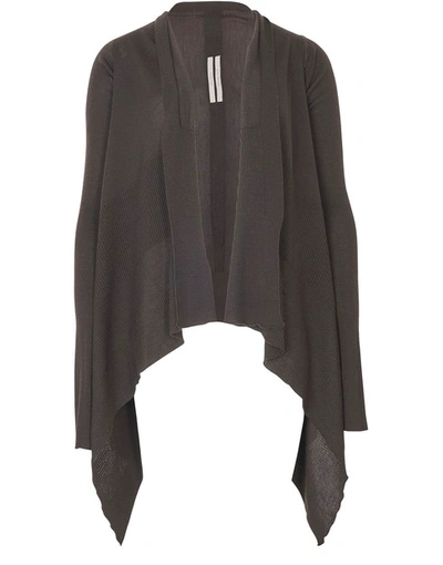 Rick Owens Medium Wrap Cardigan In Dark Dust