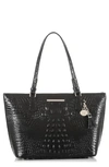 Brahmin Medium Asher Melbourne Leather Tote In Black